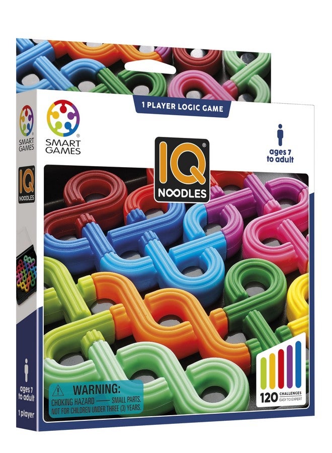 SmartGames IQ Noodles - A Travel Friendly Logic Puzzle for Ages 7 - Adult with 120 Challenges and 2 Play Modes! - Image 3