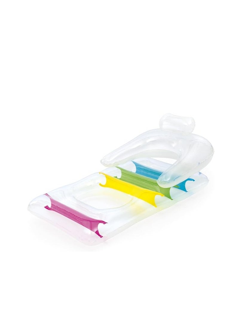 بست واي عوامة حمام سباحة قابلة للنفخ من Bestway Kool Lounge - 65 بوصة × 35 بوصة (1.65 متر × 89 سم)، كرسي استرخاء مريح - Image 1