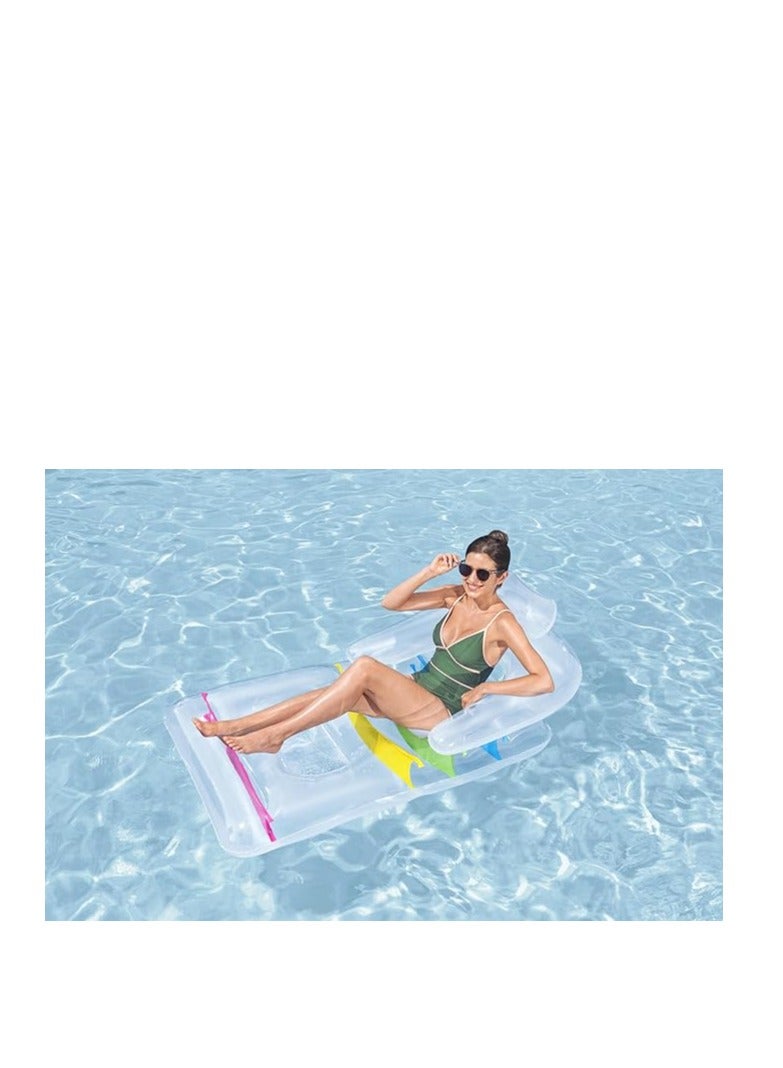 بست واي عوامة حمام سباحة قابلة للنفخ من Bestway Kool Lounge - 65 بوصة × 35 بوصة (1.65 متر × 89 سم)، كرسي استرخاء مريح - Image 4