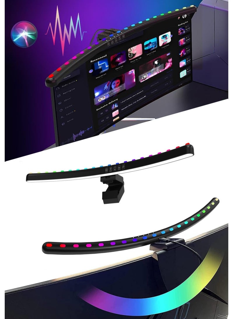 ألاماريك شريط إضاءة لشاشة الكمبيوتر من ملون بألوان الفضاء اللوني RGB لالتقاط الصوت شاشة LED لحماية العين مصباح يعمل بمنفذ USB مع مستشعر لمس والمكتب والألعاب - Image 1