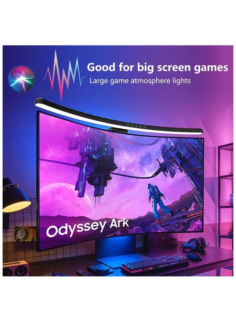 ألاماريك شريط إضاءة لشاشة الكمبيوتر من ملون بألوان الفضاء اللوني RGB لالتقاط الصوت شاشة LED لحماية العين مصباح يعمل بمنفذ USB مع مستشعر لمس والمكتب والألعاب - Image 3