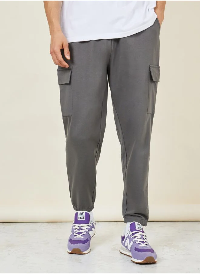 Styli Oversized Fit Drawcord Waistband Cargo Joggers