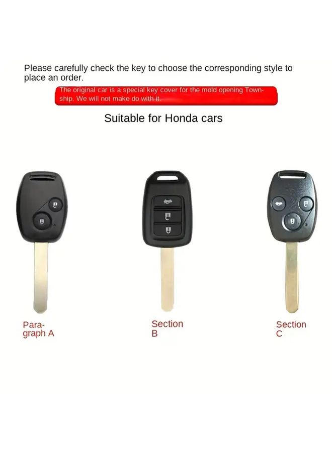 Key Case Cover Ring Protector Suitable For Honda And Peugeot Vehicles Accord Civic CRV Pilot Jazz Freed Stepwgn Insight Type C - Image 2