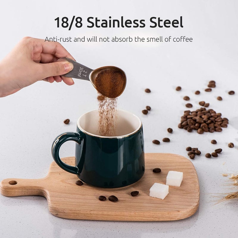 UTaste Coffee Scoop: 18/8 Stainless Steel Measuring Coffee Scoop 2 tablespoon, Short Handled Measure Scooper for Ground Coffee, Bean in Canister (Silver, 2Tbsp/30ml) - Image 2