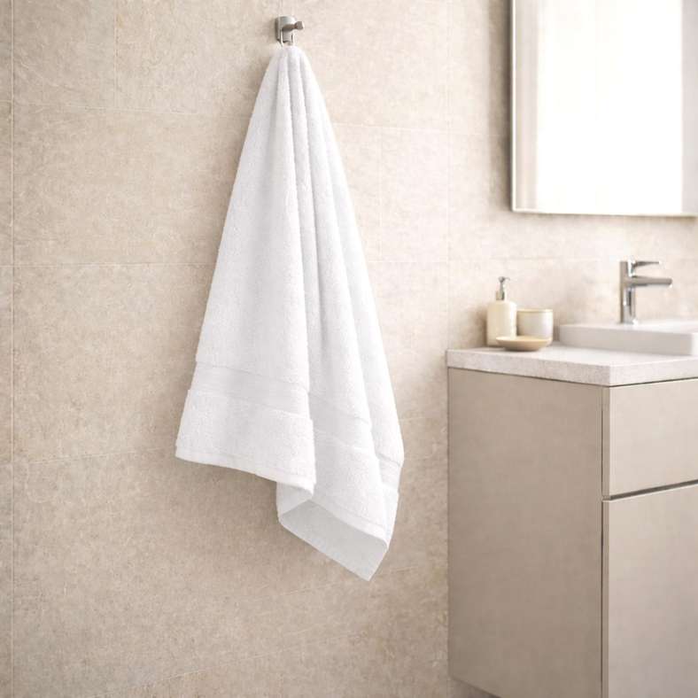 Pan Home Ultra Luxe Turkish Cotton Hand Towel - White - Image 1