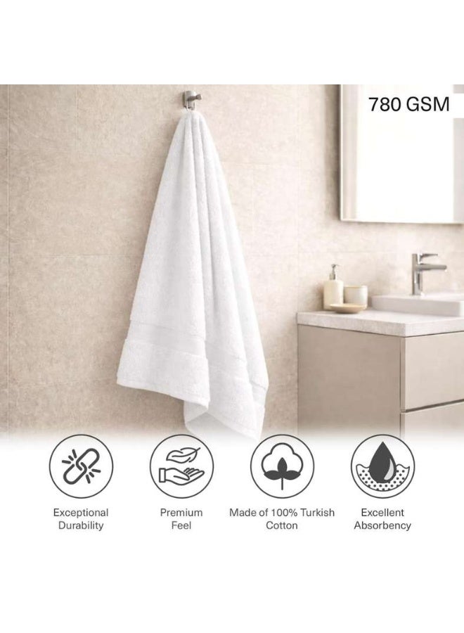 Pan Home Ultra Luxe Turkish Cotton Hand Towel - White - Image 5
