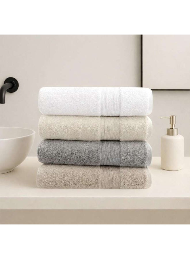 Pan Home Ultra Luxe Turkish Cotton Hand Towel - White - Image 2