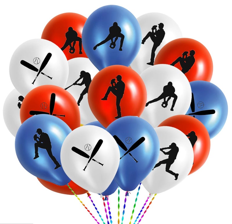 CupaPlay 50 Baseball Party Latex Balloons Sports Game Graduation Baseball Birthday Party Decorations Supplies Favors - Image 3