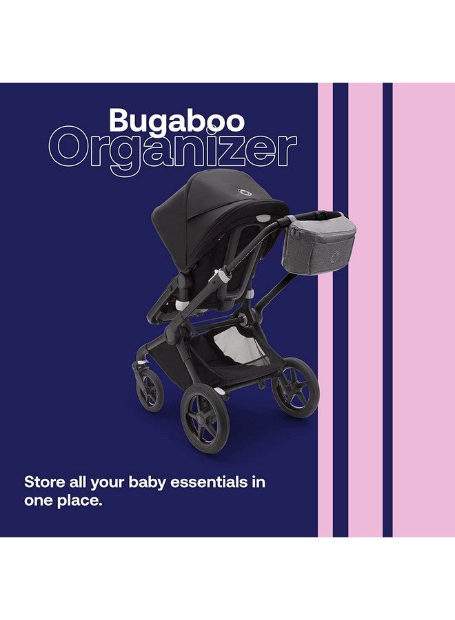 بوجابو حقيبة حفاضات Bugaboo Organizer - حقيبة حفاضات صغيرة الحجم متعددة الجيوب - متوافقة عالميًا مع أي عربة أطفال - تُعلق بمقود السيارة - أسود داكن - Image 1