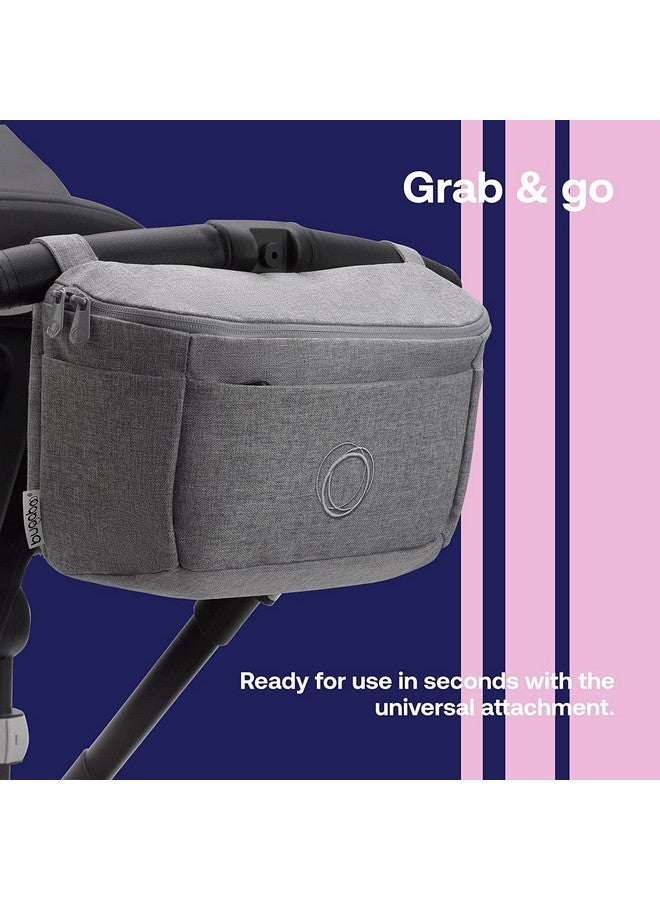 بوجابو حقيبة حفاضات Bugaboo Organizer - حقيبة حفاضات صغيرة الحجم متعددة الجيوب - متوافقة عالميًا مع أي عربة أطفال - تُعلق بمقود السيارة - أسود داكن - Image 4