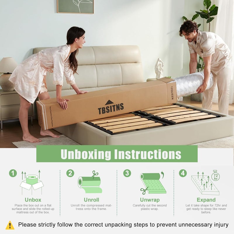 King Size Mattress with Individual Pocket Spring,Cooling Memory Foam Hybrid Mattress with Medium Firm Feel and Silent Sleep and Pressure Relief (180 * 200 * 20CM) - Image 3