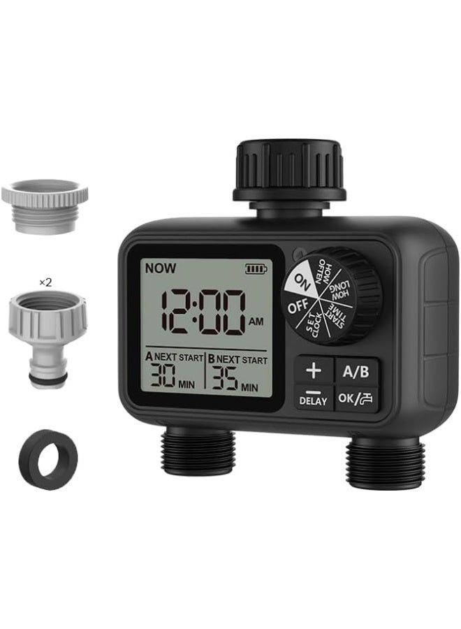 Egardenkart Egardenkart, Water Timer for Garden - Garden Irrigation Timer for Automatic Irrigation System | Multifunctional, Automatic Watering Timer with Intelligent Technology | Garden Water Timer (2 Outlet)  - Image 2