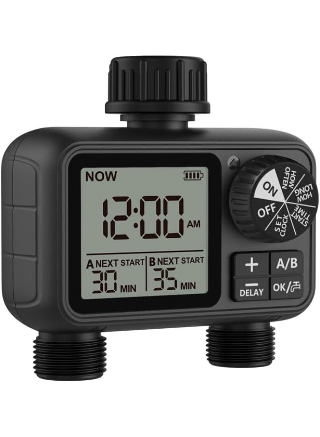 Egardenkart Egardenkart, Water Timer for Garden - Garden Irrigation Timer for Automatic Irrigation System | Multifunctional, Automatic Watering Timer with Intelligent Technology | Garden Water Timer (2 Outlet)  - Image 1