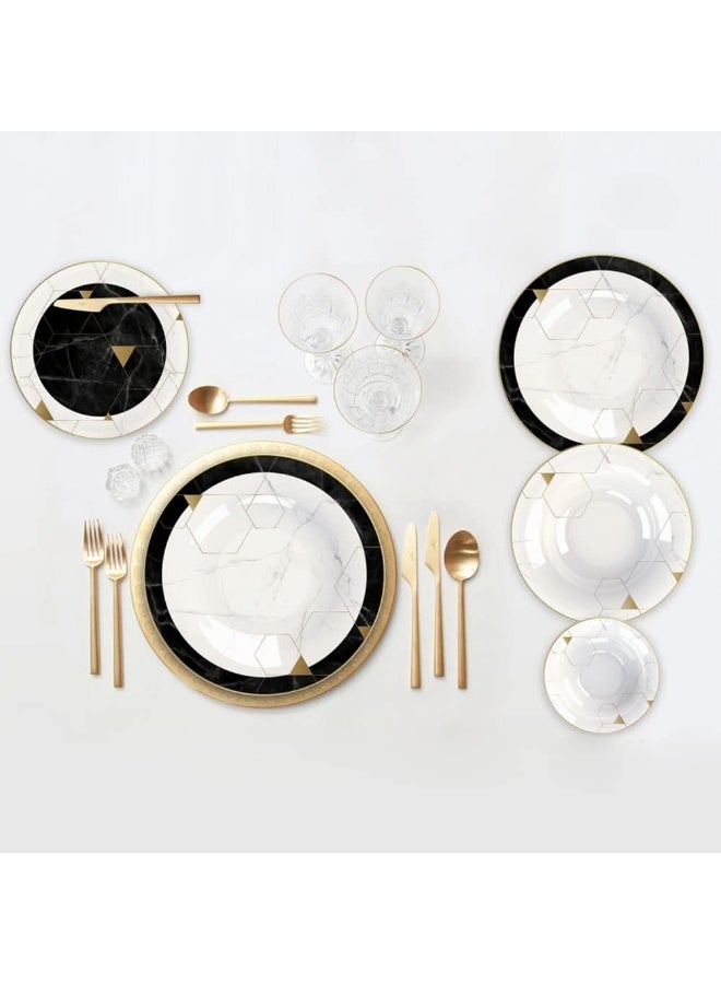 Karaca Karaca Blue Gem Bone China Dinner Service Set for 6 People - Image 1