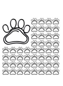 Excefore 50 Adorable Paw Paper Clips - Cute Dog Shape Paperclips for Work, School, and Office Supplies - Perfect Animal Bookmark and Gift for Dog Lovers and Cat Lovers (Black)  - Image 1