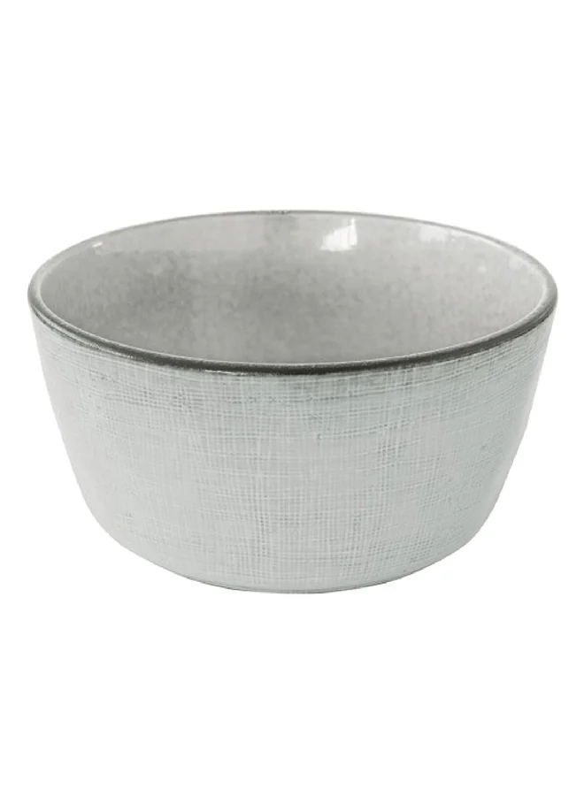 Easy Life Country Round Shaped Easy Cleaning Ceramic Salad Bowl Grey 22 cm R2397#COGR