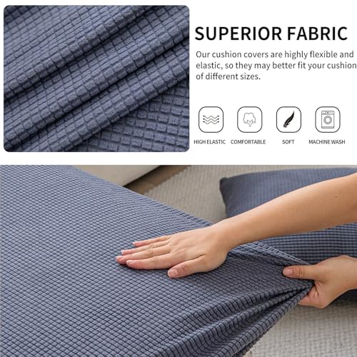 HOKIPO Super Stretch Individual Jacquard Chaise Cover Sectional Couch Covers for L Shaped Sofa, 1 Piece Chaise Cover, Dark Grey (AR-5287-DGRY) - Image 5