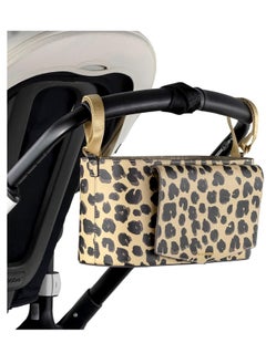 TWELVElittle TWELVElittle Peek-A-Boo Universal Stroller Organizer/Caddy With Cup Holder Leopard  - Image 4