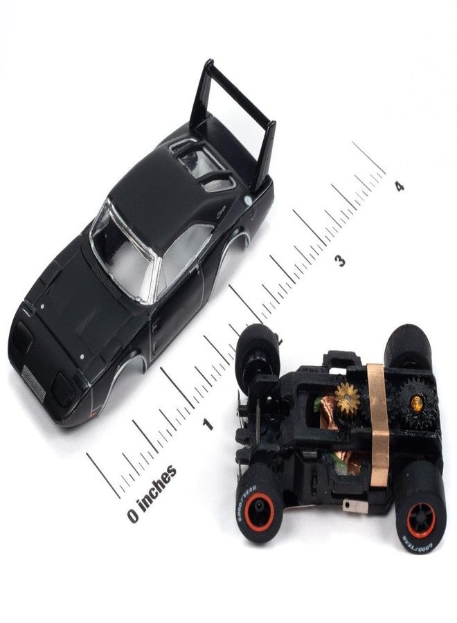 AW AUTO WORLD سيارة سباق مصغرة من طراز دودج دايتونا 1969 (رمادي داكن) من أوتو وورلد SC412-4BLK إكستراكشن، بمقياس HO - Image 4