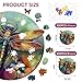 Mys Aurora Wooden Puzzles for Adults Dragonfly Jigsaw Puzzles 200 Pieces Unique Shaped Round Flower Puzzles for Adults and Kids Family Game 112 x 108 Inch - Image 4