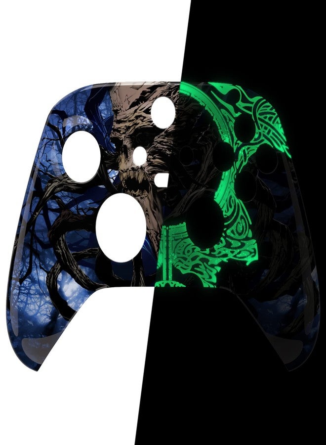 eXtremeRate Glow in Dark Shell for Xbox Series X & S Controller, The Awakening of The Earth Lord Front Housing Cover for Xbox Core Controller - Image 1