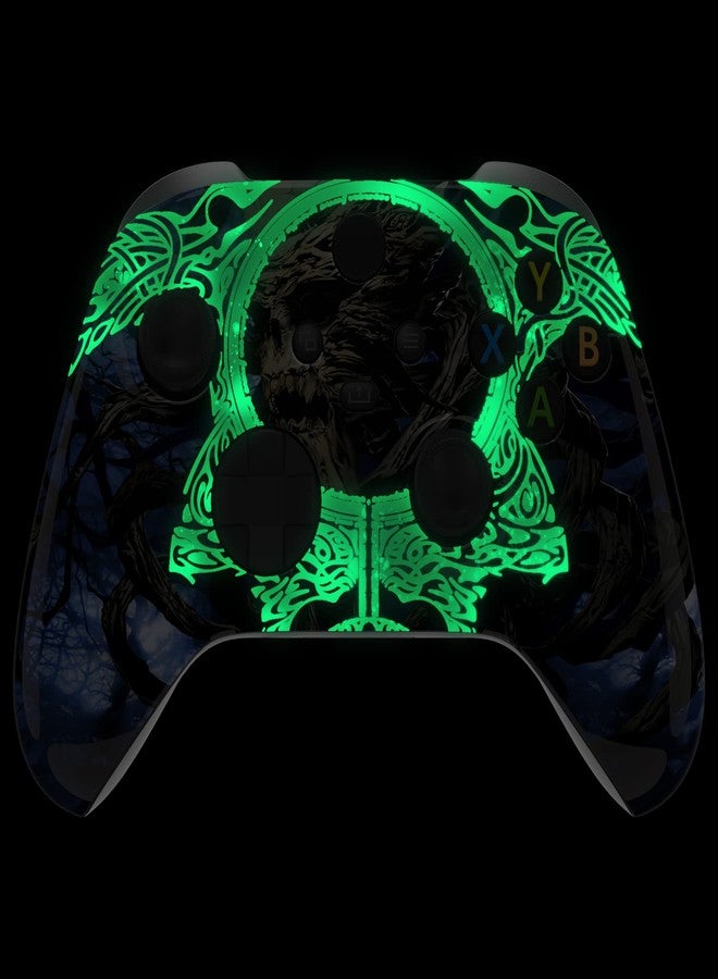 eXtremeRate Glow in Dark Shell for Xbox Series X & S Controller, The Awakening of The Earth Lord Front Housing Cover for Xbox Core Controller - Image 4