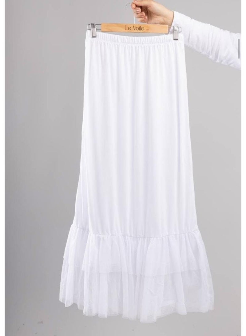 Dress Extension -tulle-white