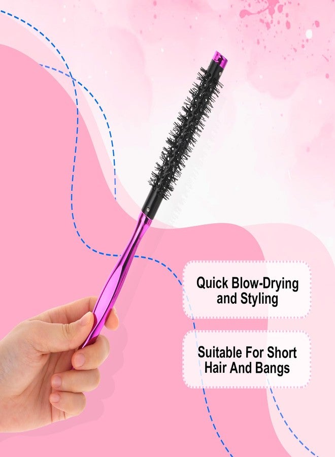 Styquenzer Mini Quiff Roller Brushes, Small Round Brush for Blow Drying Portable Bristle Brushes with Nylon Bristles Travel Curling Brush Styling Tool for Blow Drying Styling Short or Thin Hair - Image 5