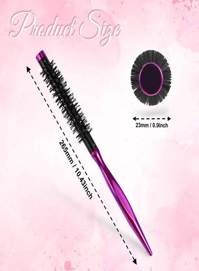 Styquenzer Mini Quiff Roller Brushes, Small Round Brush for Blow Drying Portable Bristle Brushes with Nylon Bristles Travel Curling Brush Styling Tool for Blow Drying Styling Short or Thin Hair - Image 4