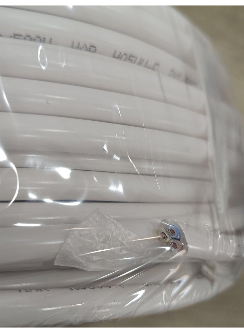 ZILCO 1.5mm 3 Core PVC Flexible Cable – White (50 Yard Roll) Durable. Flexible. Safe. Trusted by Professionals. - Image 5