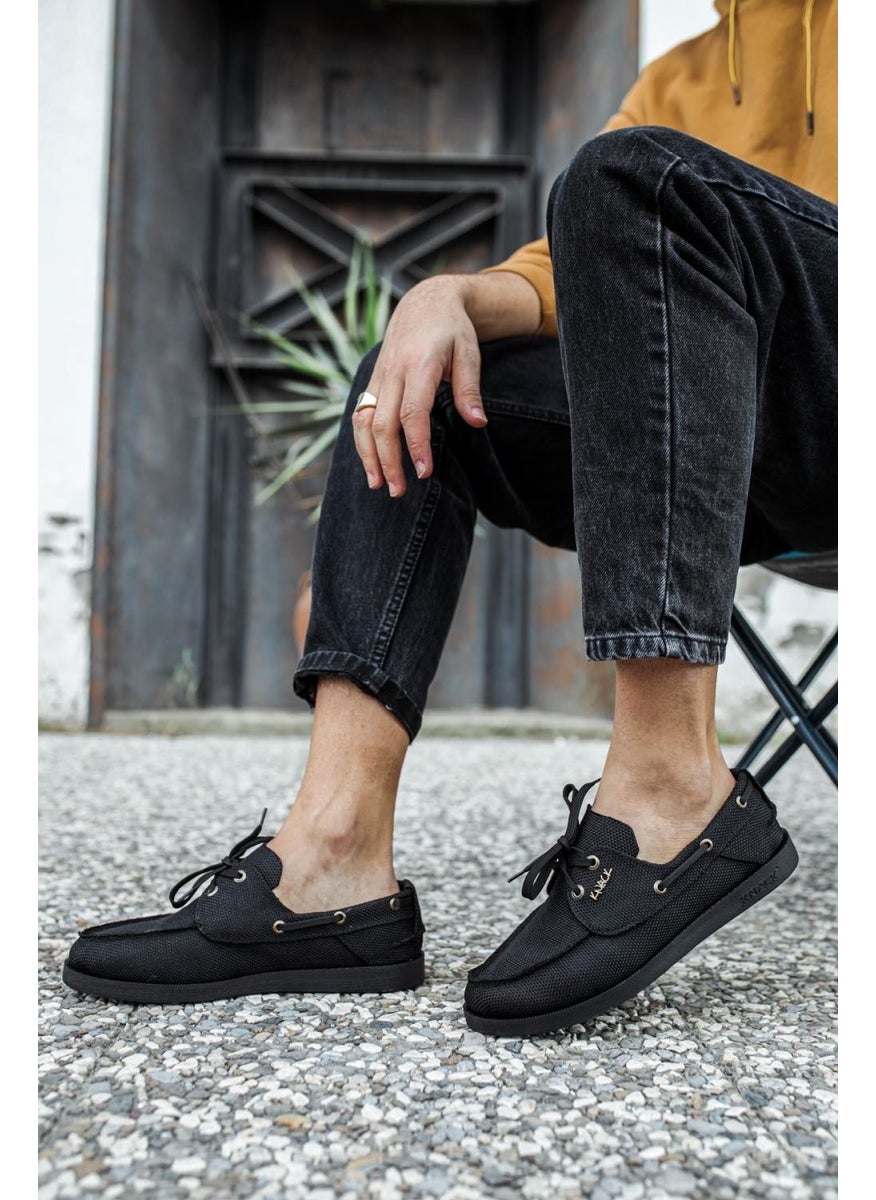 KnACK Seasonal Linen Shoes 008 Black (Black Sole)  - Image 2