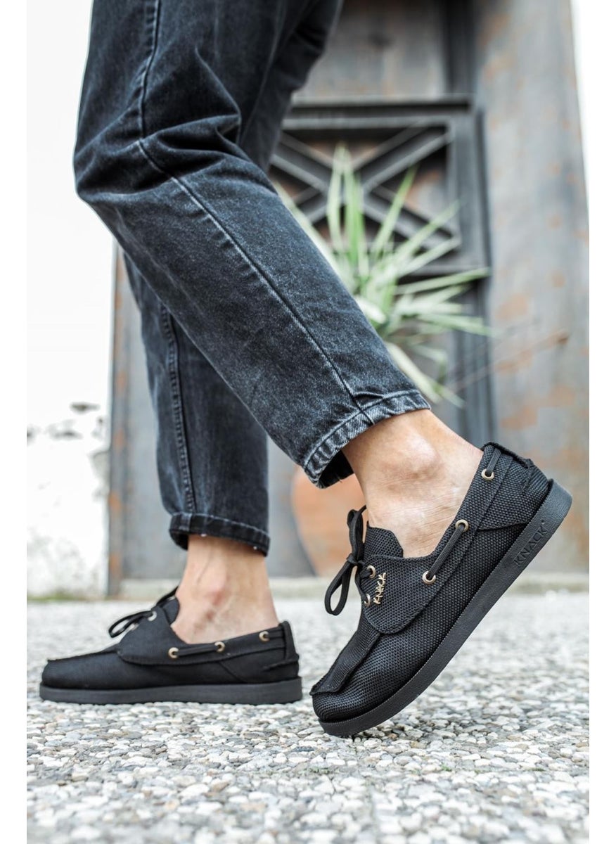 KnACK Seasonal Linen Shoes 008 Black (Black Sole)  - Image 5