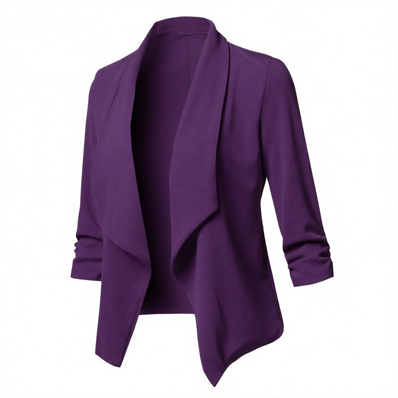 Slim Fit Long Sleeve Notch Lapel Blazer Jacket - Image 5
