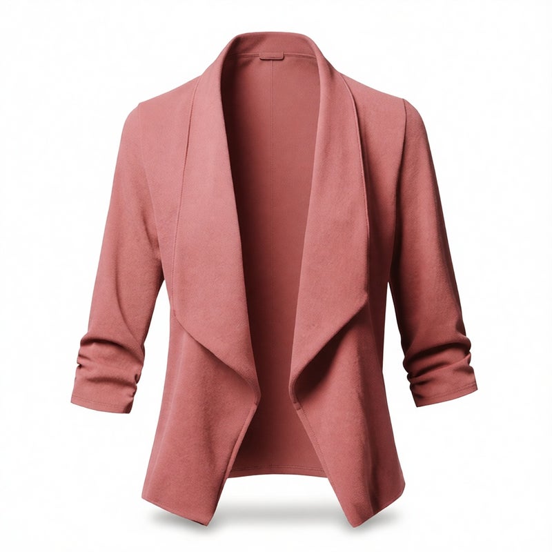 Slim Fit Long Sleeve Notch Lapel Blazer Jacket - Image 3
