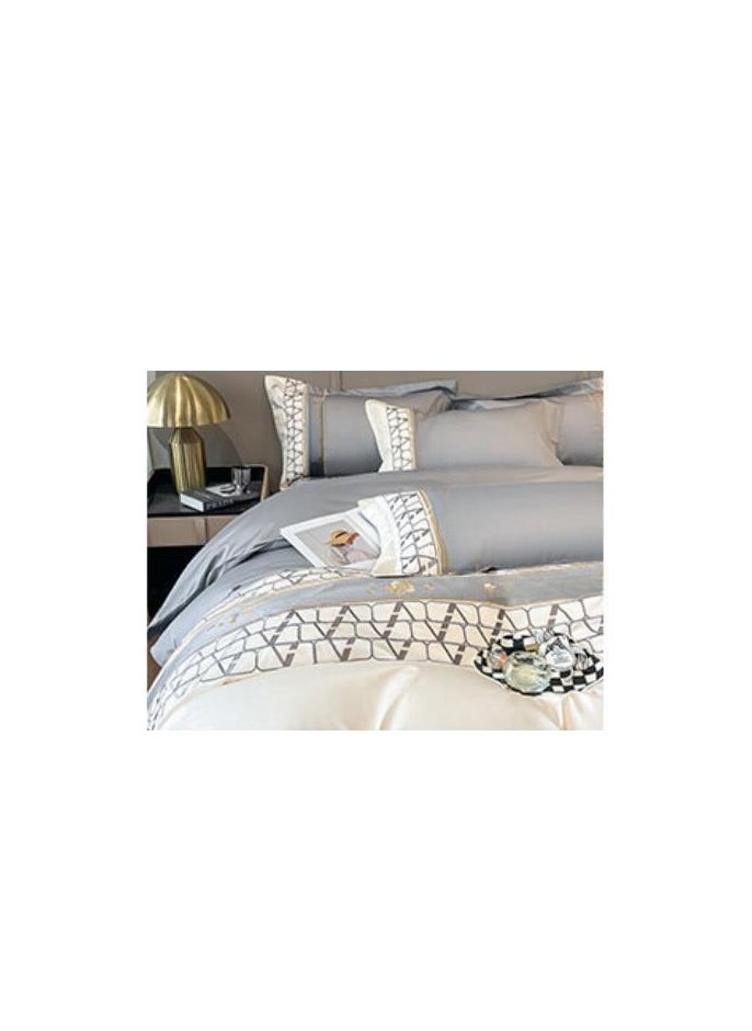 Generic Bed Sheet Style — French High-End 180 Thread Pure Cotton Embroidered Bedding Four Piece Set  - Image 4