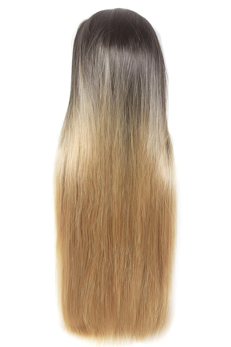 Ritzkart 31 Inch Synthetic Hair Practice Dummy Feel Natural Hair Golden Black  Mix Color Hair for Trainers Black - Image 4