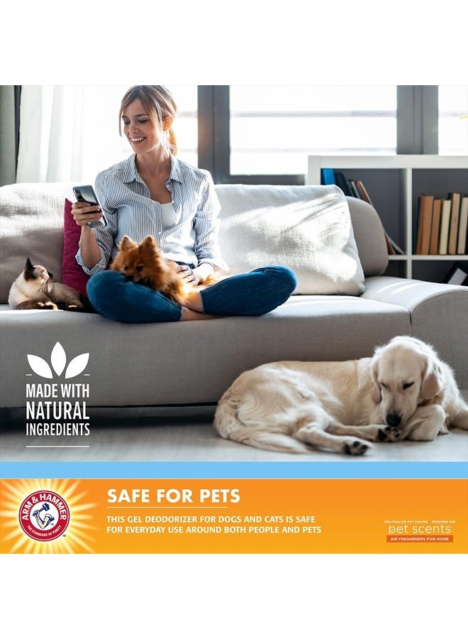 Arm & Hammer معطرات الحيوانات الأليفة جل صلب برائحة النسيم المنعش | حل معطر للغرف للمنازل التي تحتوي على حيوانات أليفة، جل لإزالة الروائح، 15 أونصة - Image 3