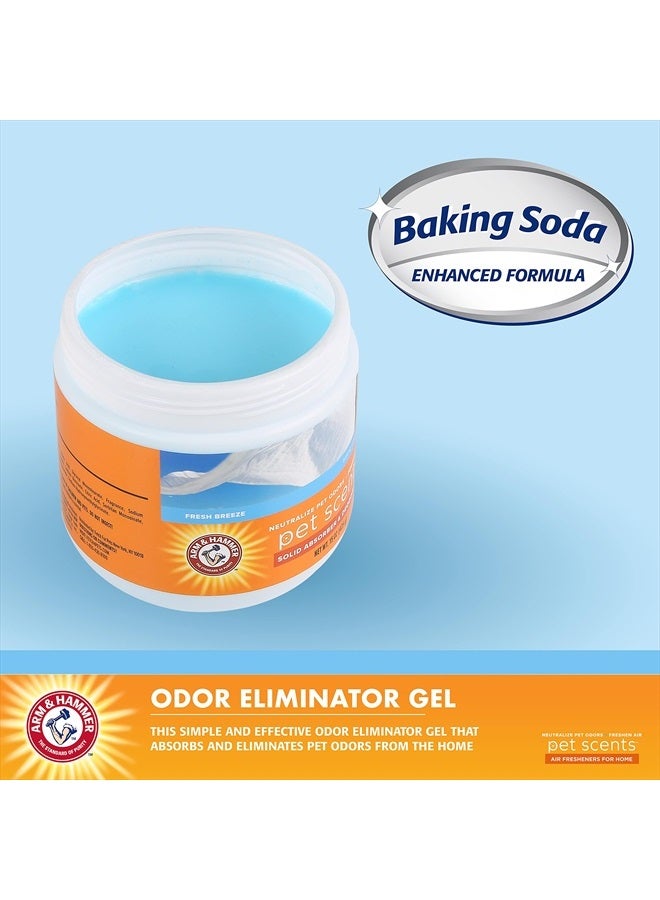 Arm & Hammer معطرات الحيوانات الأليفة جل صلب برائحة النسيم المنعش | حل معطر للغرف للمنازل التي تحتوي على حيوانات أليفة، جل لإزالة الروائح، 15 أونصة - Image 2