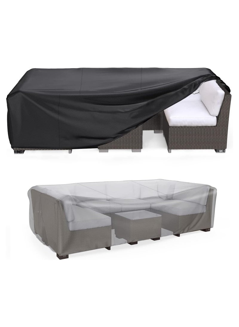 Topify TOPIFY Waterproof Garden Patio Furniture Cover Set,(315 x160 x74) 210D Heavy Duty Oxford Fabric UV Resistant Protection for Rectangle Sofa Outdoor  - Image 1