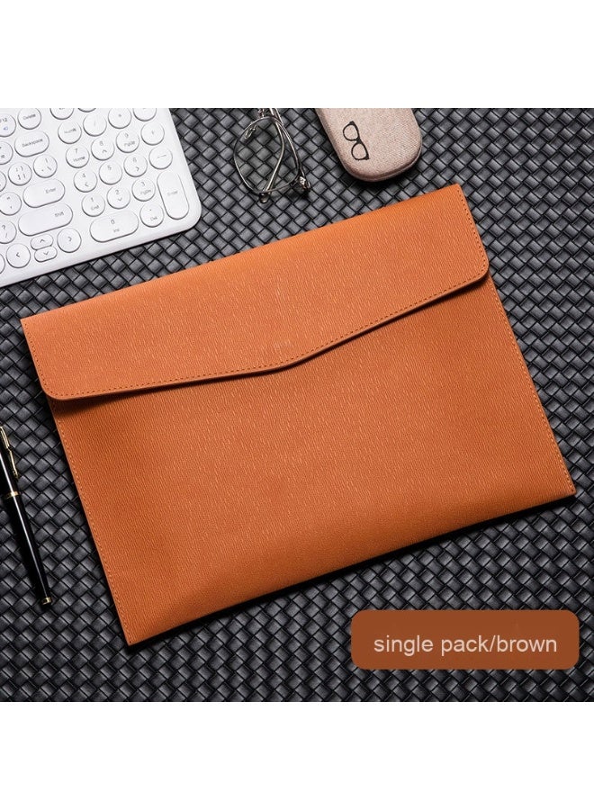 Generic A4 Leather Document Folder - Essential for Premium Business Office Use 