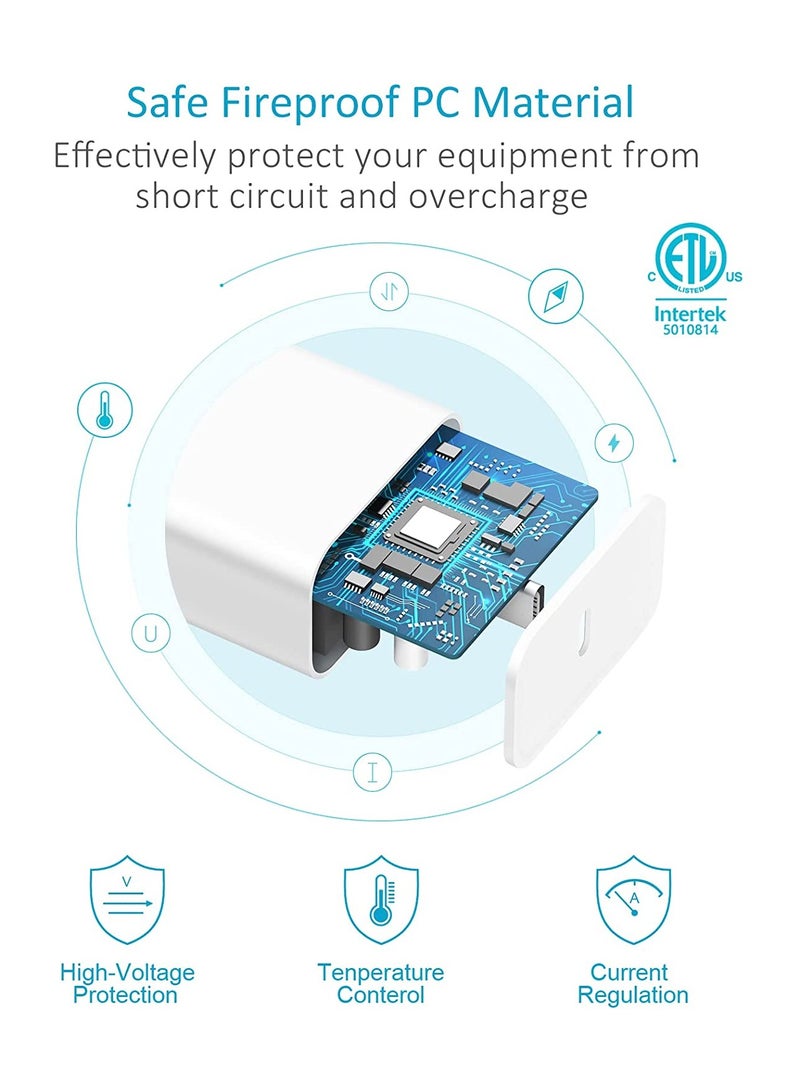 general 20W Type C Fast Charger Adapter for iphone 14 pro/ 14 pro max/14/13/12/11, USB C Fast Charging Plug with Cable 2M - Image 4