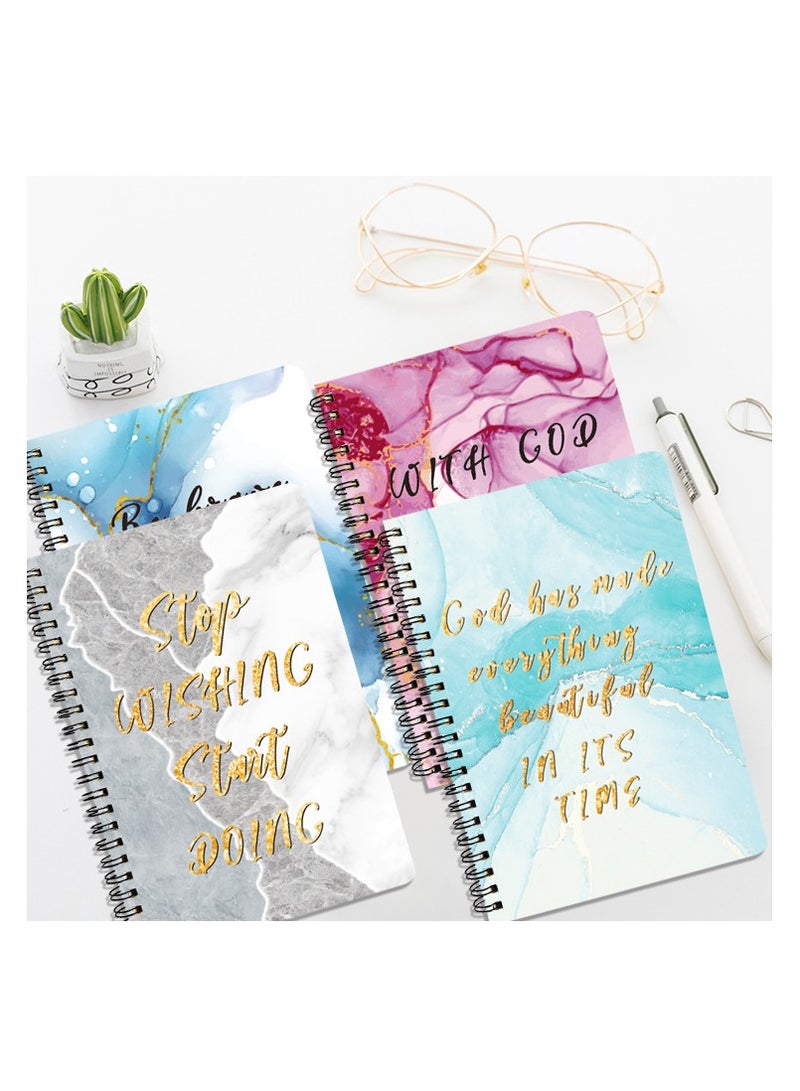 A5 Wirebound Spiral Notebooks College Ruled, 80 Pages Lined Journal Hardcover, Diary Memo Notepad for School Office Business, School Supplies for Girls - Image 5