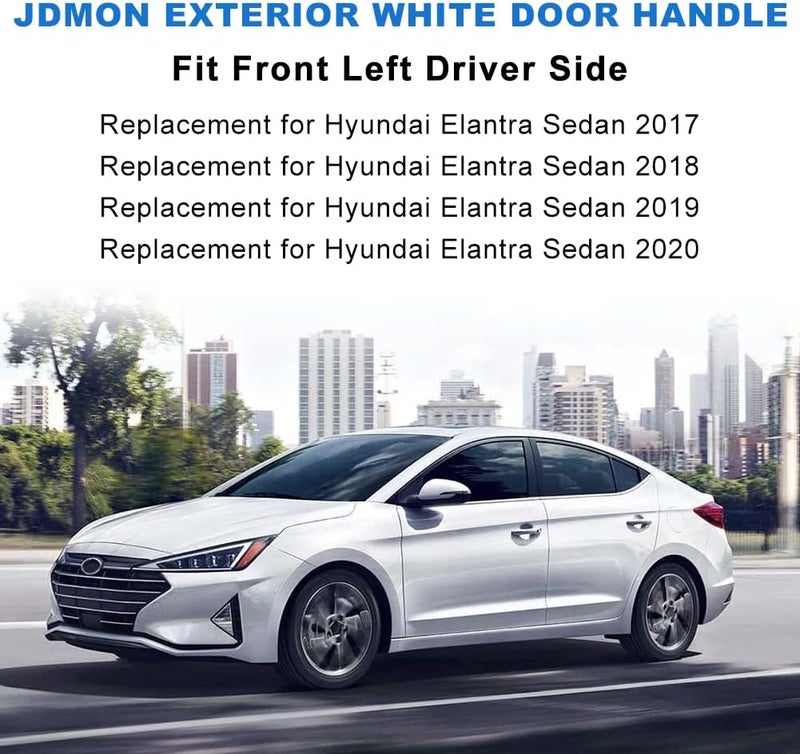 JDMON مقبض باب خارجي أبيض لجهاز هيونداي إيلانtra - Image 2
