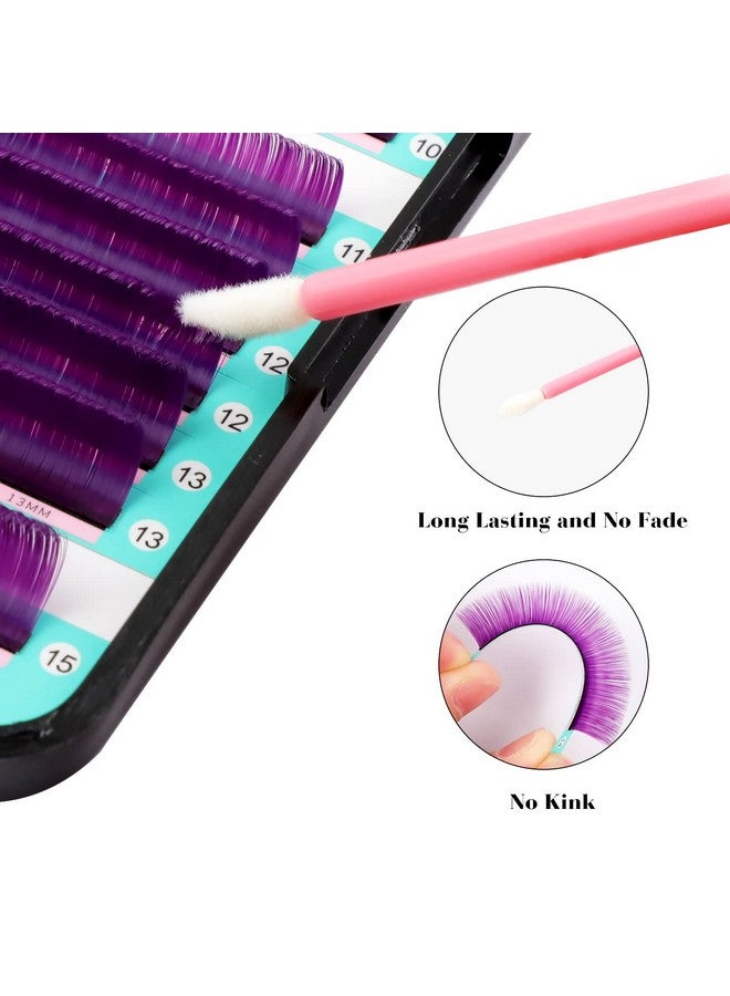 فافالاش وصلات رموش ملونة سهلة المروحة 0.07 D Curl 815 مم علبة مختلطة رموش بنفسجية ذاتية التهوئة 2D10D ملحقات رموش كثيفة ملونة (بنفسجي 0.07D815 مزيج) - Image 5