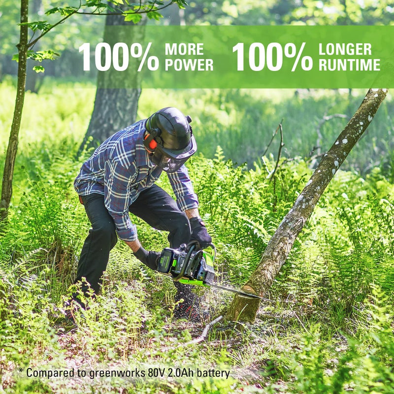 Greenworks Pro 80V 4.0Ah Lithium-Ion Battery ((Genuine Greenworks Battery / 75+ Compatible Tools) - Image 4