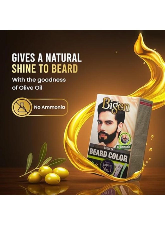 Bigen Men's Beard Color, 40g - Brownish Black  (Pack of 1) - Image 3