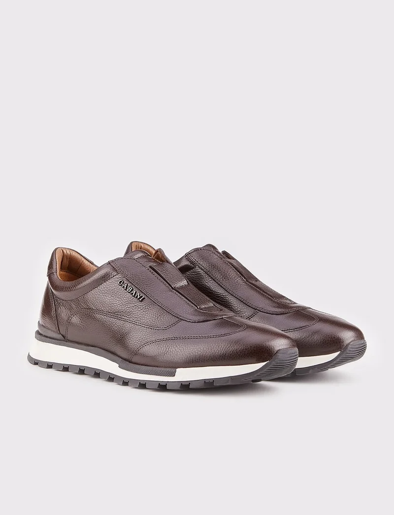 Cabani Leather Brown Men's Sports Shoes