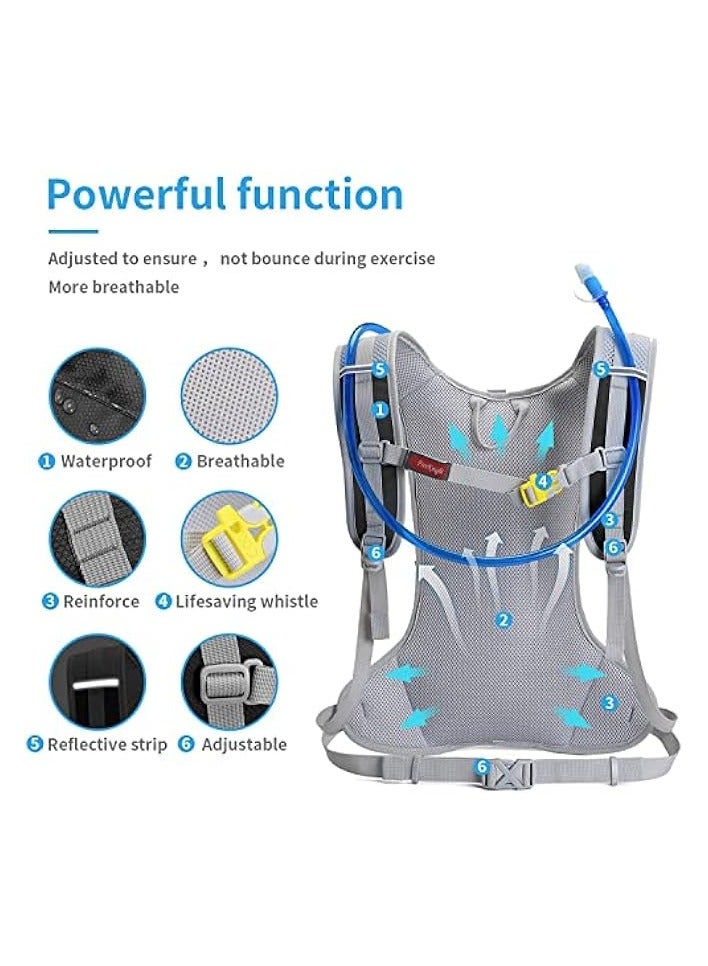 Green Tiger Hydration Backpack,Insulated Hydration Pack Lightweight Water Backpack with 2L Bladder for Running,Cycling,Camping,Hiking - Image 2