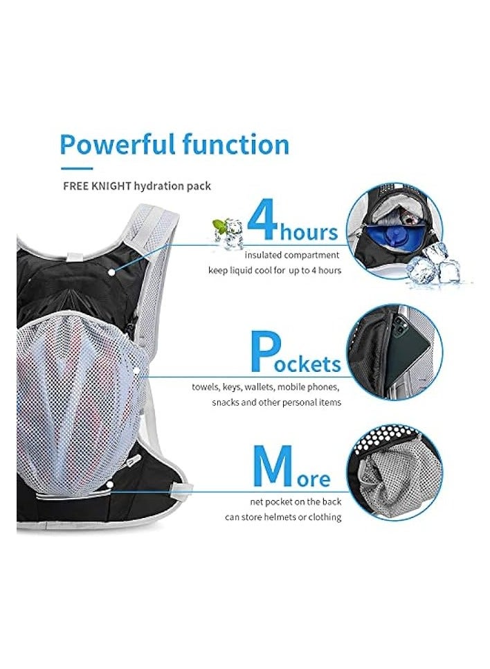 Green Tiger Hydration Backpack,Insulated Hydration Pack Lightweight Water Backpack with 2L Bladder for Running,Cycling,Camping,Hiking - Image 4