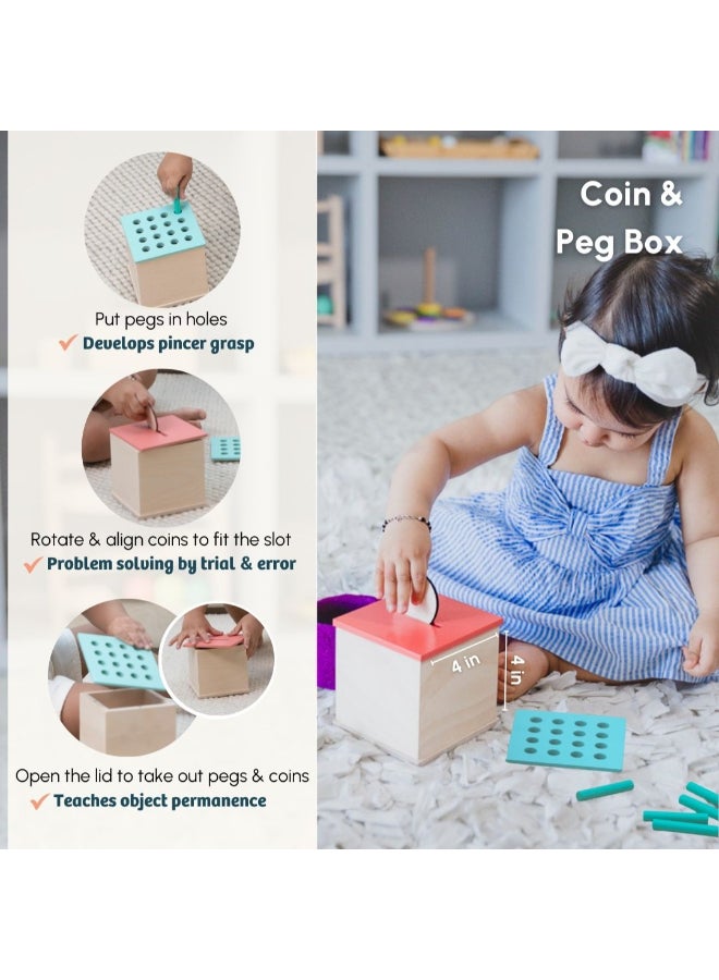 Curious Cub Montessori Learning Wooden Baby Toys Educational Toy, Sensory Toys And Wooden Puzzles Sensory Learning And Fine Motor Skills Toy For 13+ Month Baby  Ideal Box Gift - Image 3